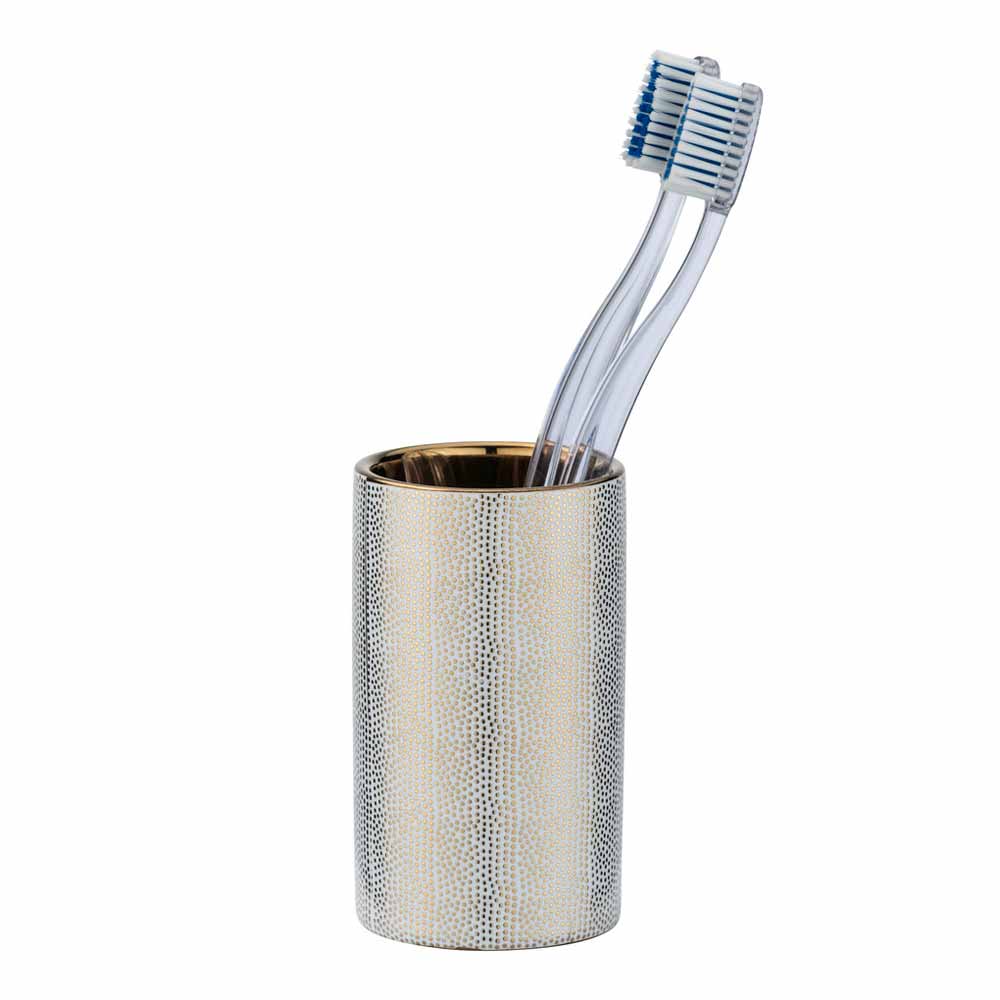 Ποτηροθήκη Μπάνιου Wenko Nuria White/Gold 24184100