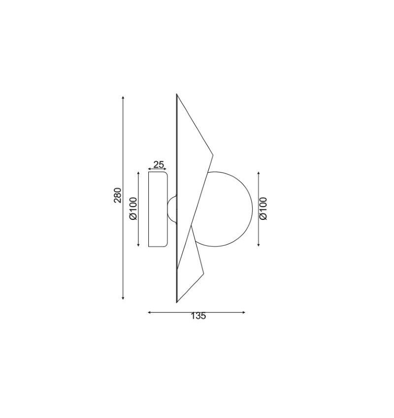 Απλίκα Τοίχου Aca Polygon Hl42591W28Bg Φωτιστικά Μοντέρνα Spitishop
