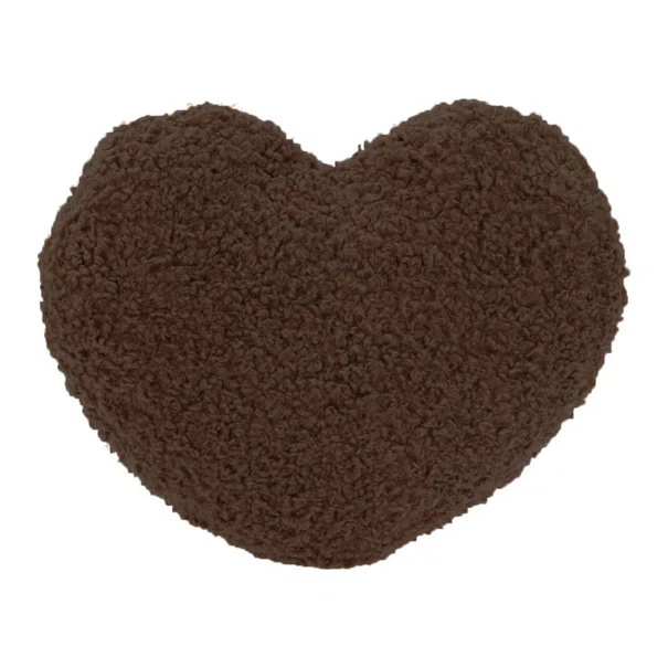 Διακοσμητικό Μαξιλάρι Μπουκλέ (Φ20x15) K-M Heart Taupe AAE824200