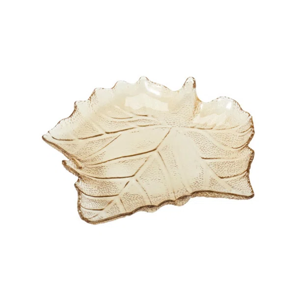Διακοσμητικό Μπολ (26.3x25.5x4) K-M Leaf Light Brown AC5000430