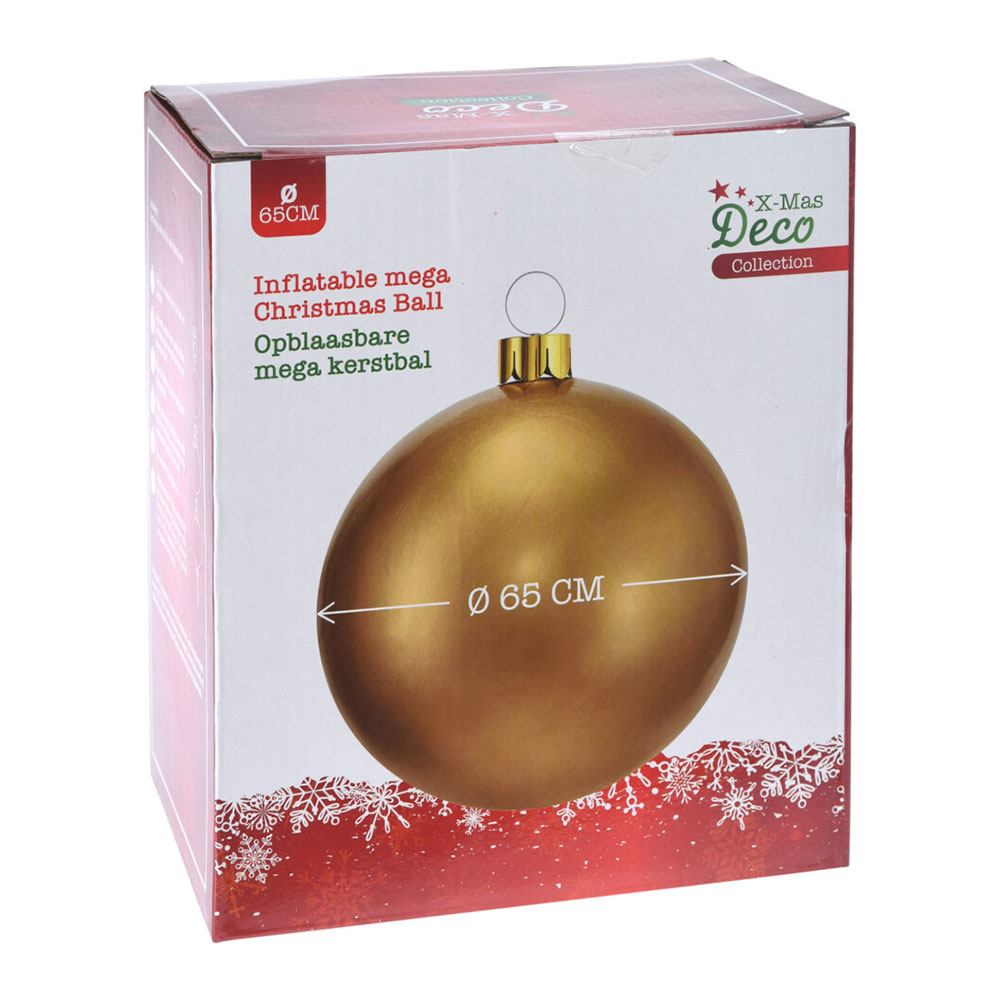 Χριστουγεννιάτικη Μπάλα Φουσκωτή (Φ65) K-M Gold 491030270 Χριστουγεννιάτικα Spitishop Διακοσμητικά Spitishop