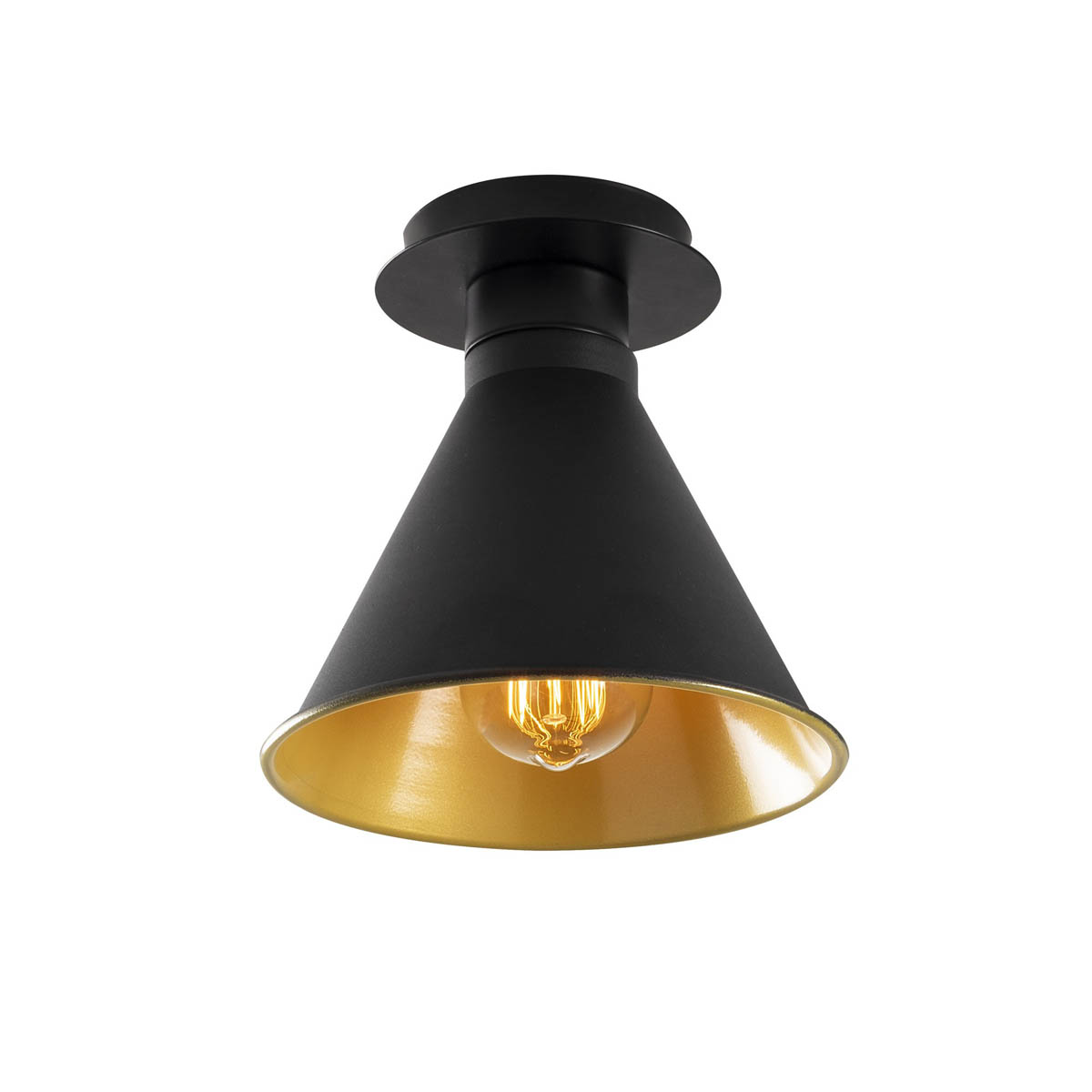 Φωτιστικό Οροφής Μονόφωτο A-G Berceste 525NOR1307 Black