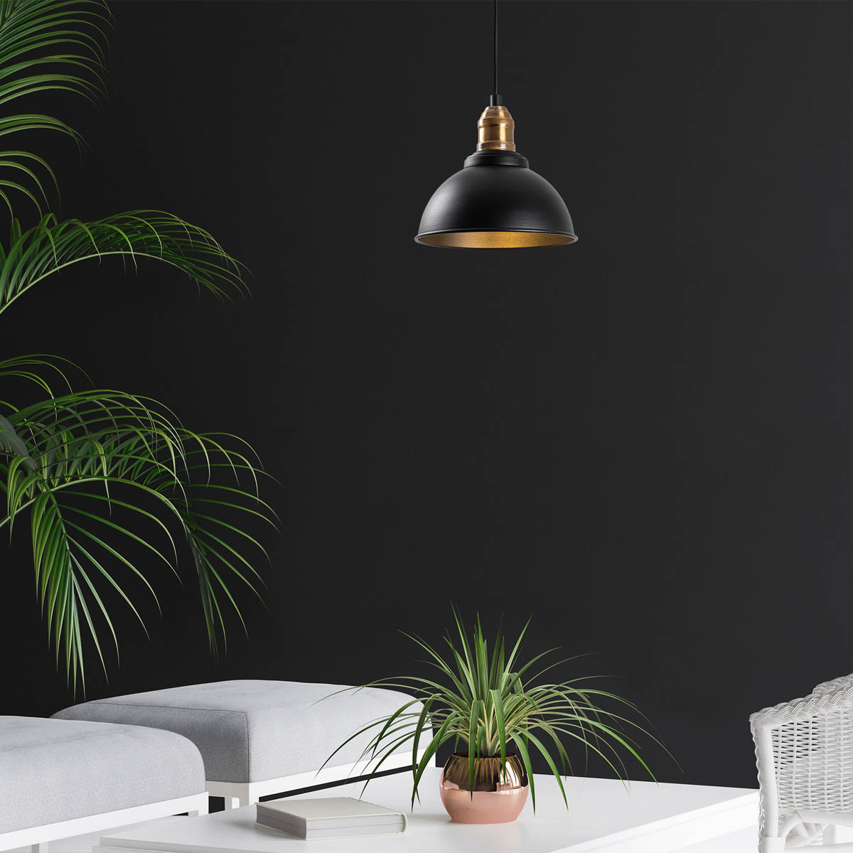 Φωτιστικό Οροφής Μονόφωτο A-G Varzan 942FLG2132 Black Antique