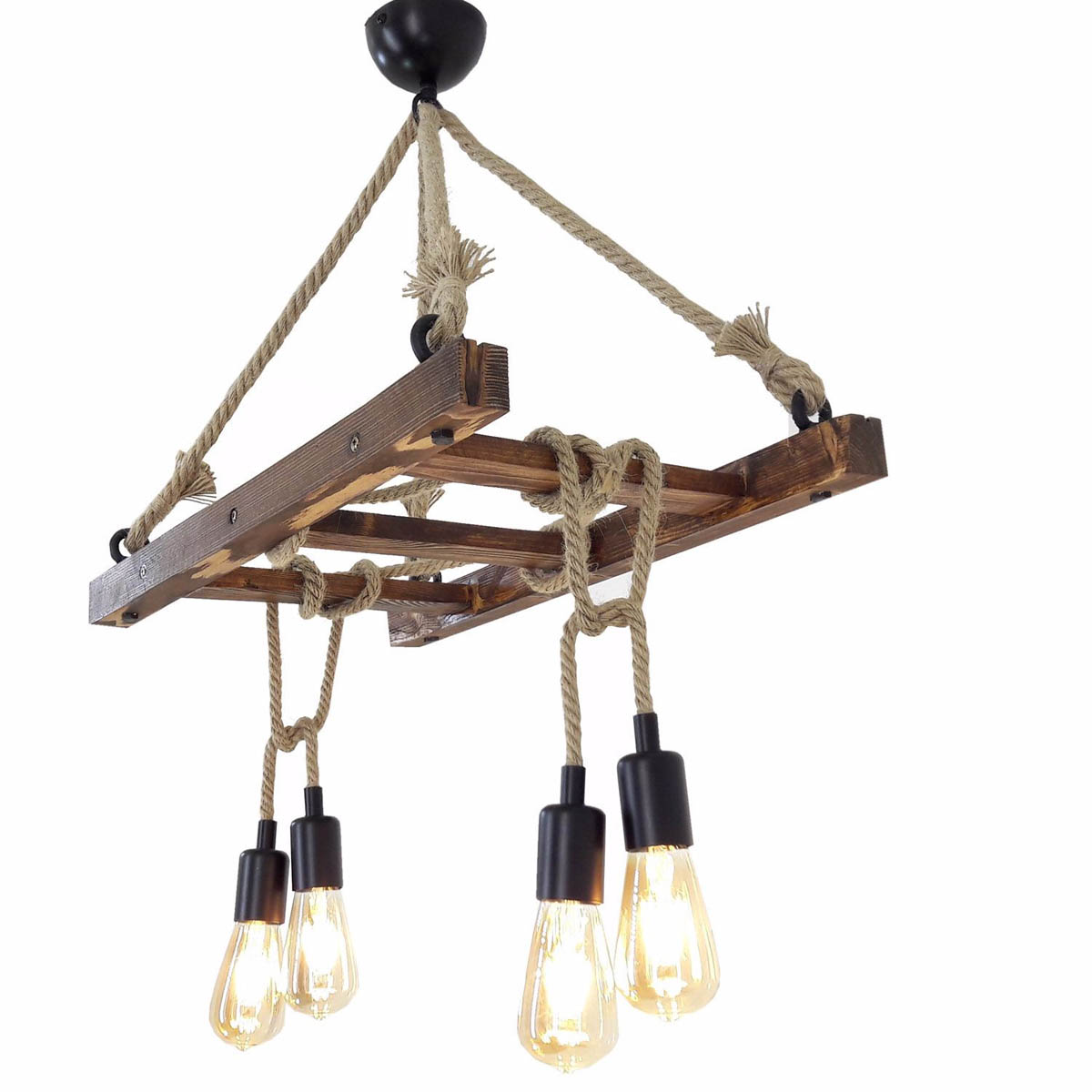 Φωτιστικό Οροφής Πολύφωτο A-G Merdiven 806ALD1492 Walnut