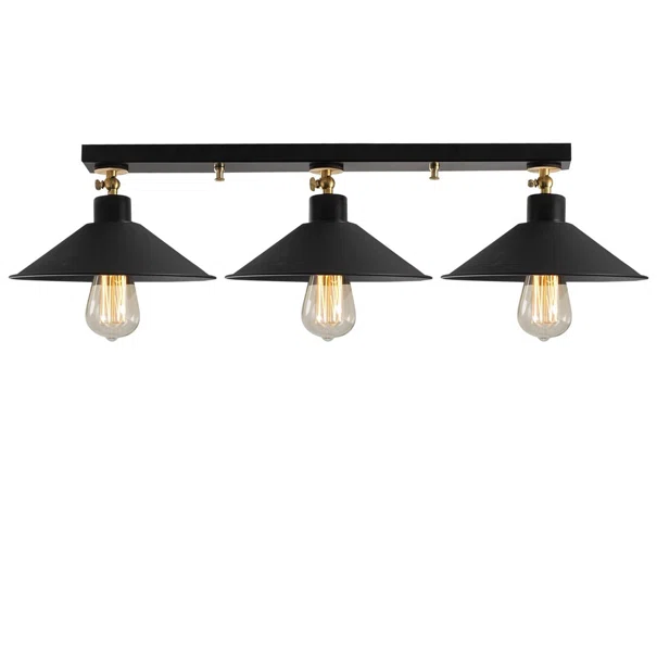 Φωτιστικό Οροφής Τρίφωτο A-G Berceste 525NOR1302 Black