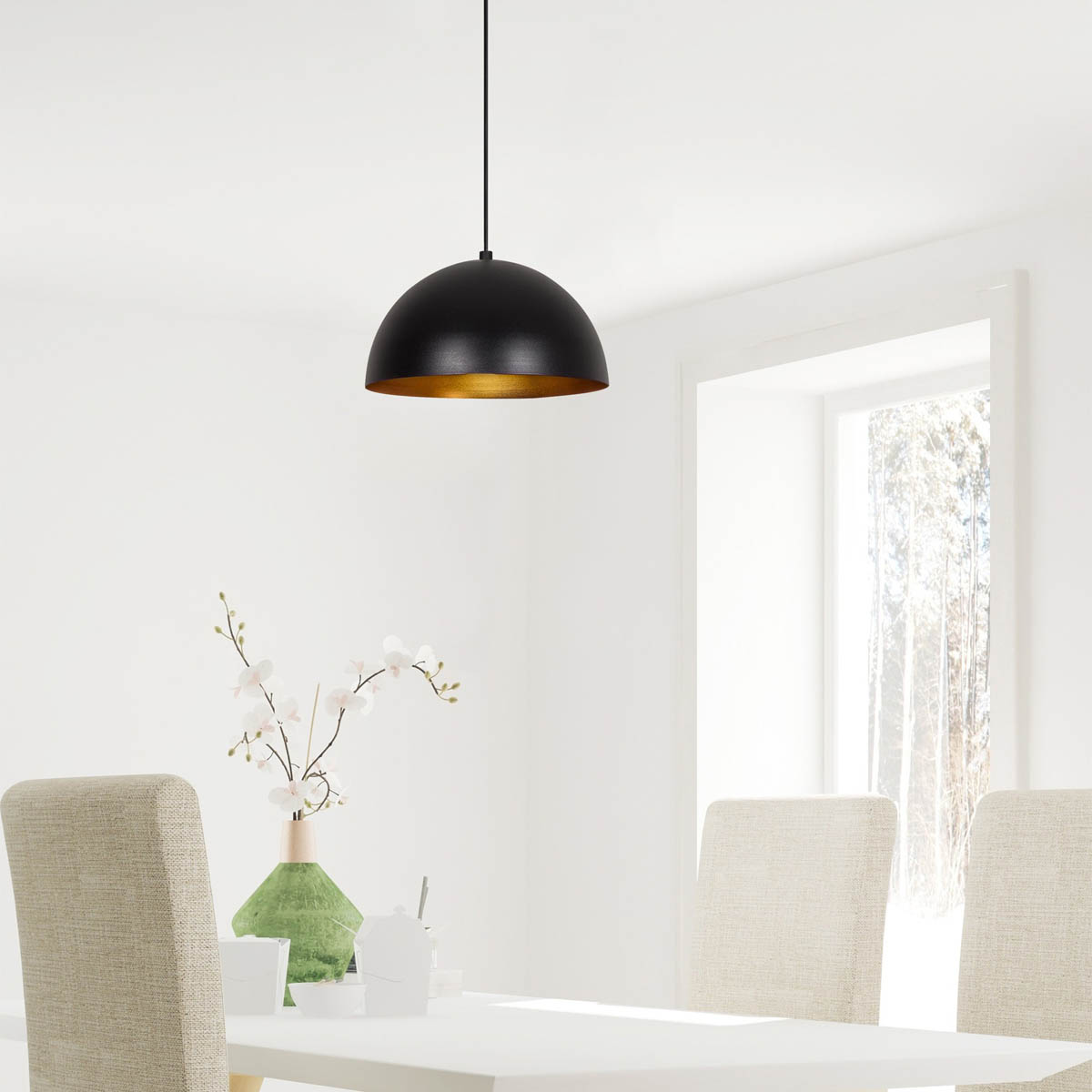 Φωτιστικό Οροφής Μονόφωτο A-G Sivani 892OPV1785 Black/Gold