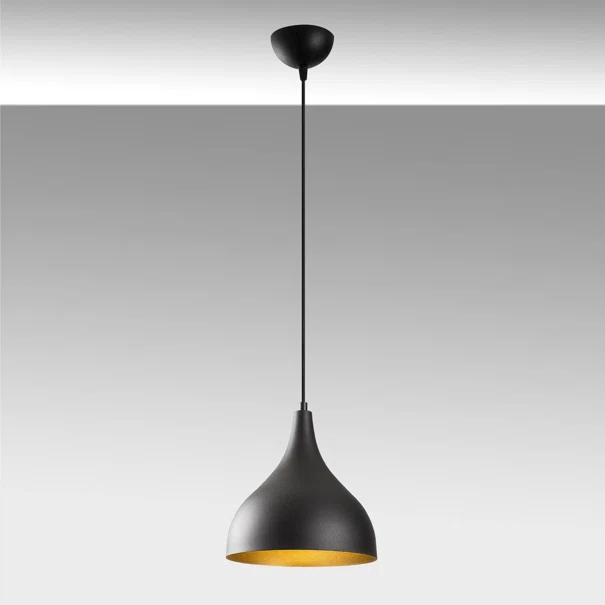 Φωτιστικό Οροφής Μονόφωτο A-G Saglam 892OPV1564 Black/Gold