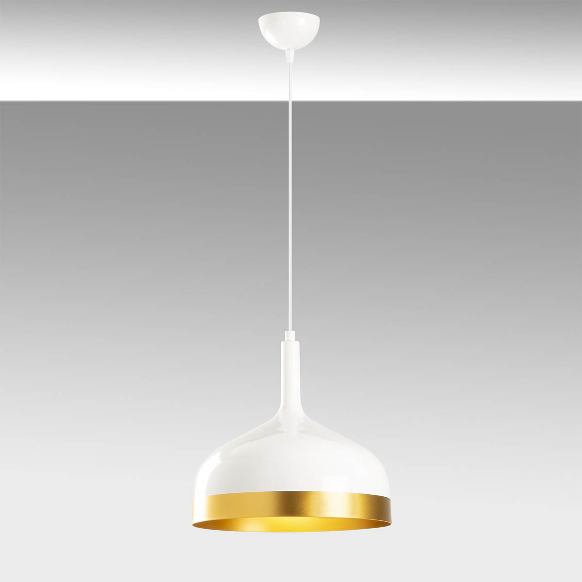 Φωτιστικό Οροφής Μονόφωτο A-G Saglam 892OPV1522 White/Gold