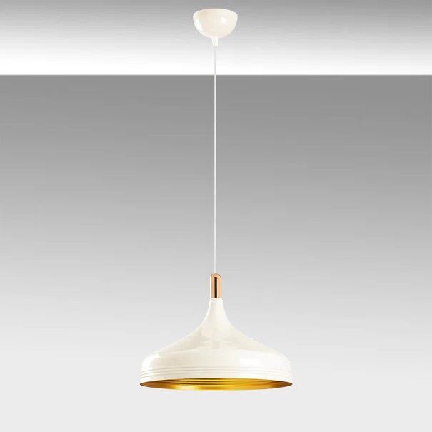 Φωτιστικό Οροφής Μονόφωτο A-G Saglam 892OPV1521 White/Gold