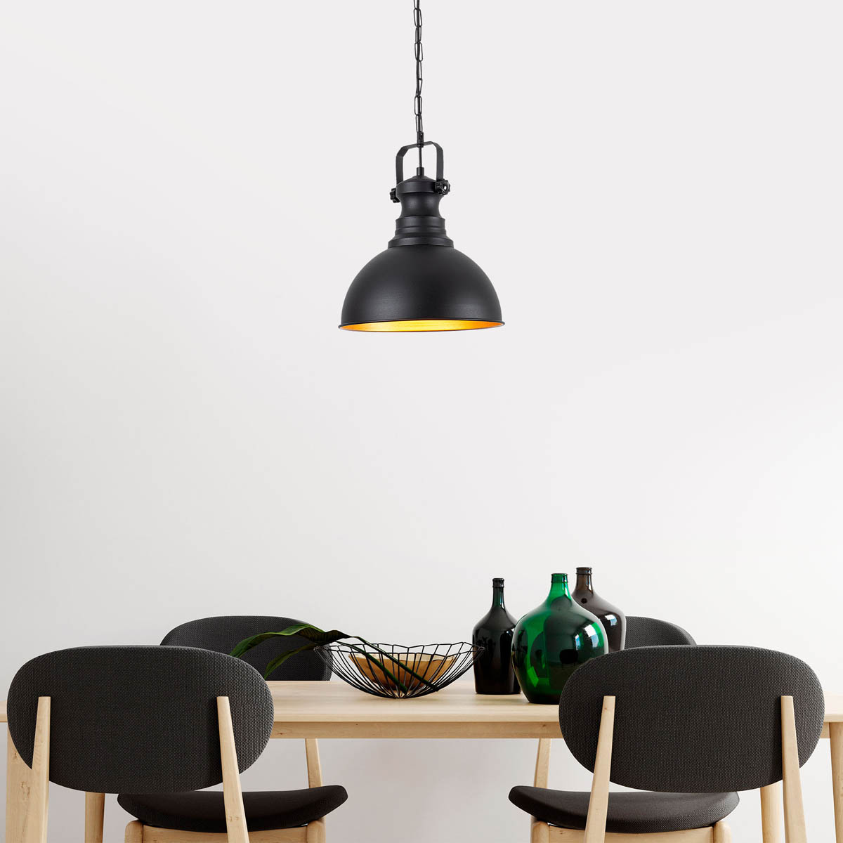 Φωτιστικό Οροφής Μονόφωτο A-G Saglam 892OPV1946 Black