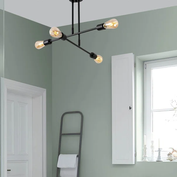 Φωτιστικό Οροφής Πολύφωτο A-G Flower 521SHN3431 Black