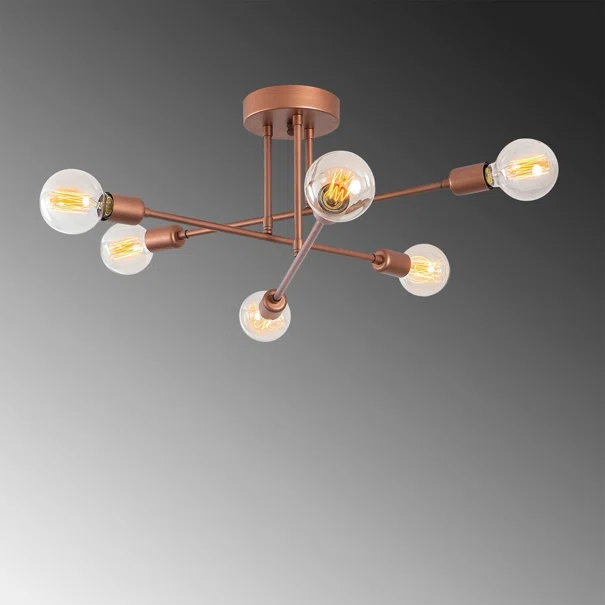 Φωτιστικό Οροφής Πολύφωτο A-G Flower 521SHN1131 Copper