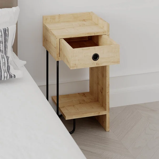 Κομοδίνο Δεξί (32x30x61) A-G Sirius Right 776HMS3437 Oak