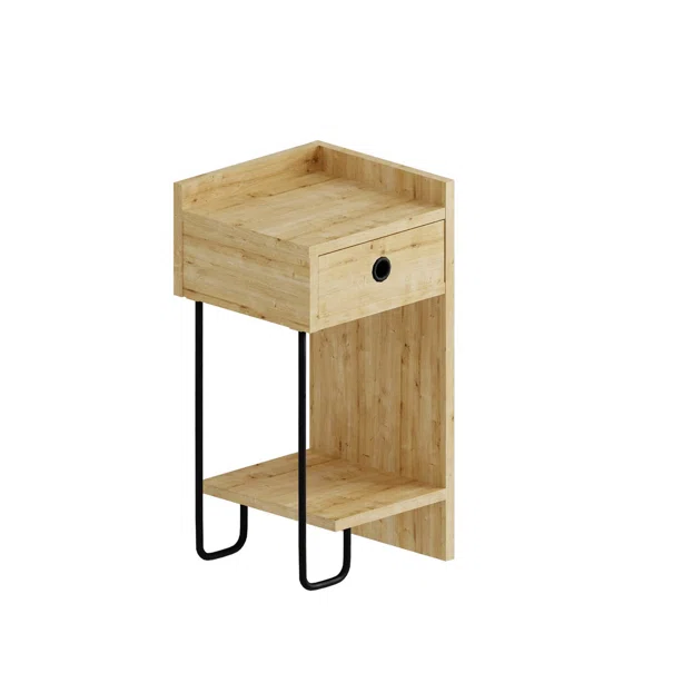 Κομοδίνο Δεξί (32x30x61) A-G Sirius Right 776HMS3437 Oak