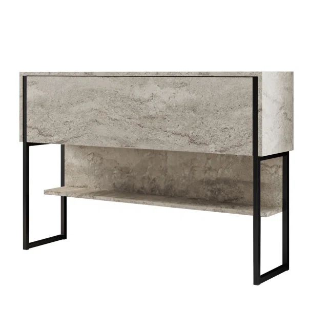 Κονσόλα Εισόδου (120x30x80) A-G Luxe 618BLY1410 Travertine/Black