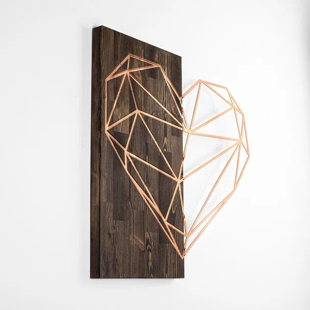 Διακοσμητικό Τοίχου (58x58) A-G Heart Copper 899SKL2240