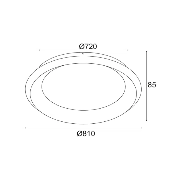 Φωτιστικό Πλαφονιέρα LED Aca Diana BR71LEDC81BK Black