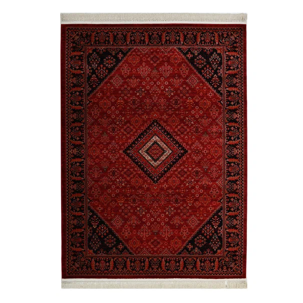 Χαλί (133x190) Royal Carpet Afgan 306A D.Red Black