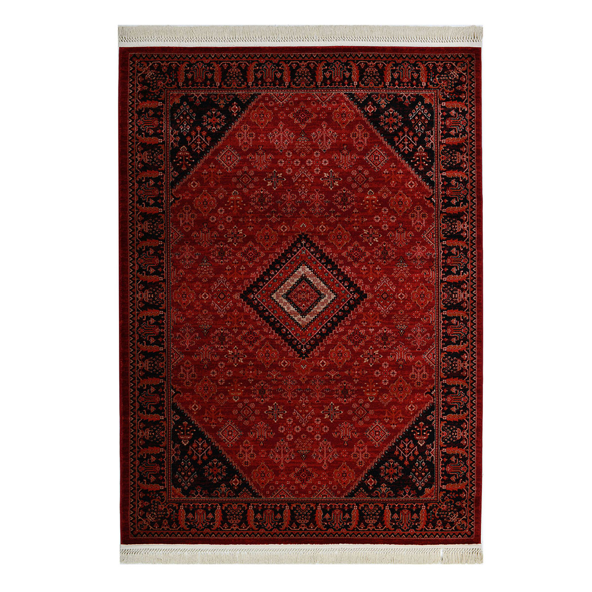 Χαλί (240X300) Royal Carpet Afgan 306A D Red Black Χαλιά Σαλονιού Χειμερινά Boho Spitishop