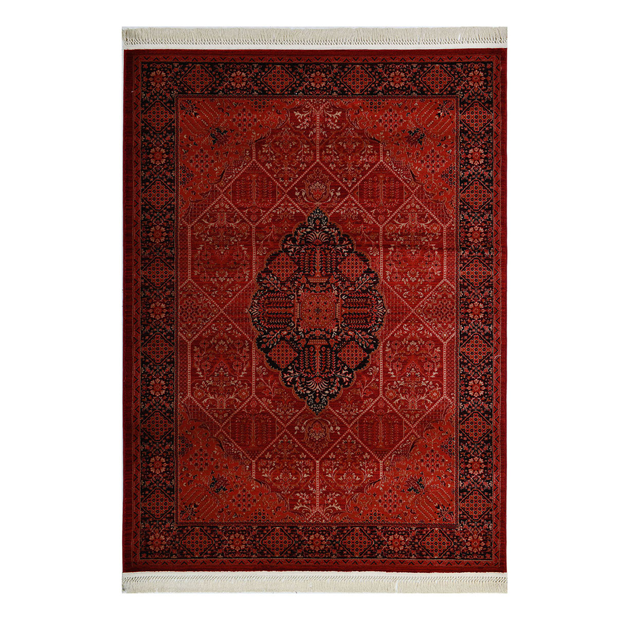 Χαλί (200X290) Royal Carpet Afgan 316A D Red Black Χαλιά Σαλονιού Χειμερινά Boho Spitishop