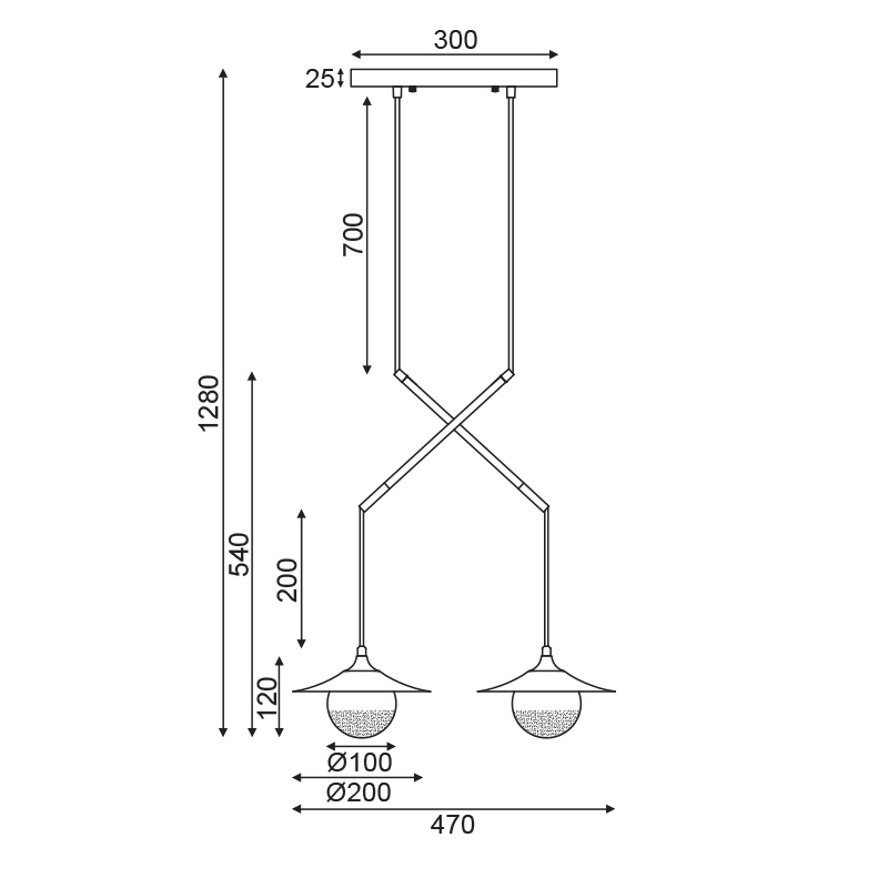 Φωτιστικό Οροφής Δίφωτο Aca Layla Hl4312P46Bb Brass Φωτιστικά Κρεμαστά Spitishop