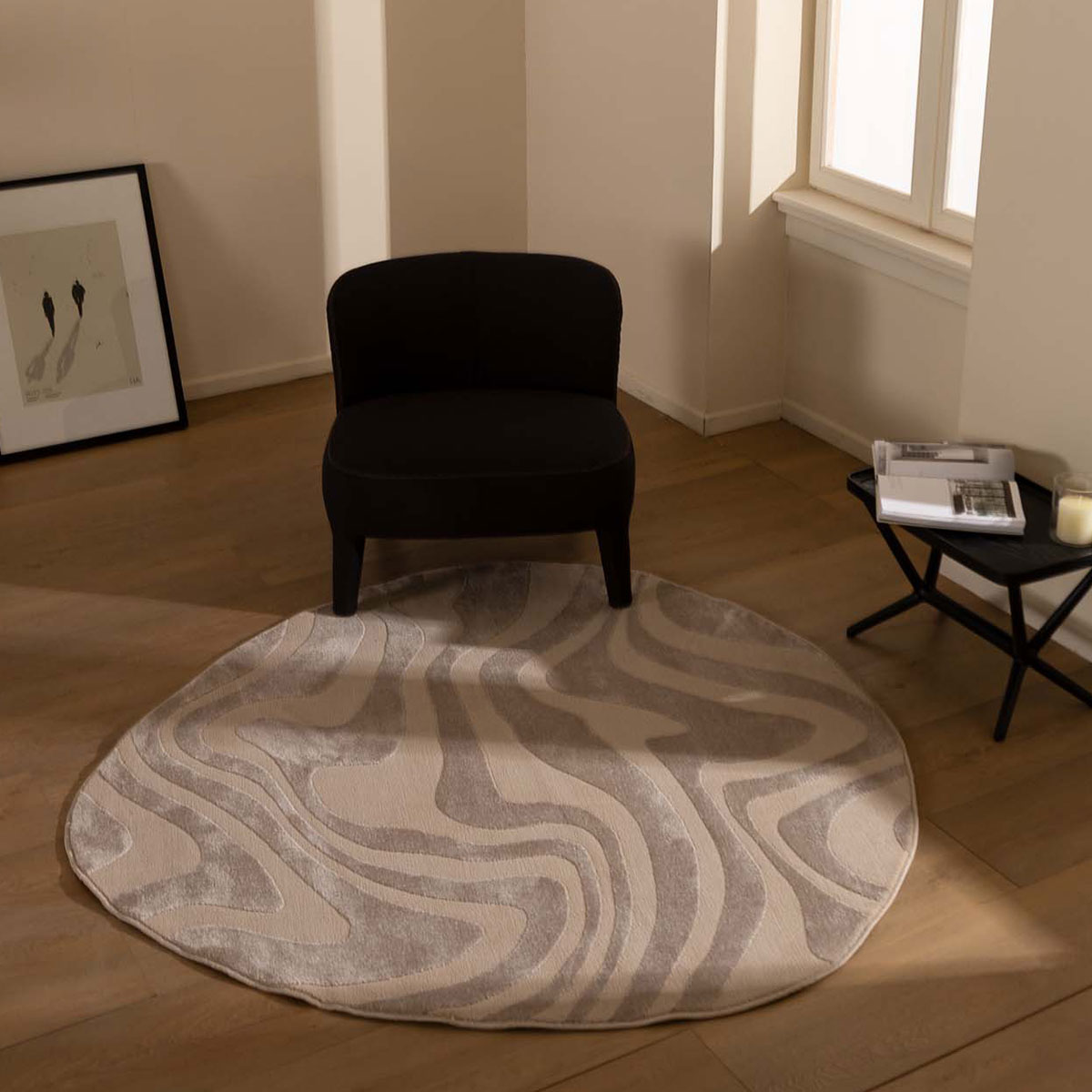 Χαλί (133x133) Royal Carpet Organic Shape 265 Beige