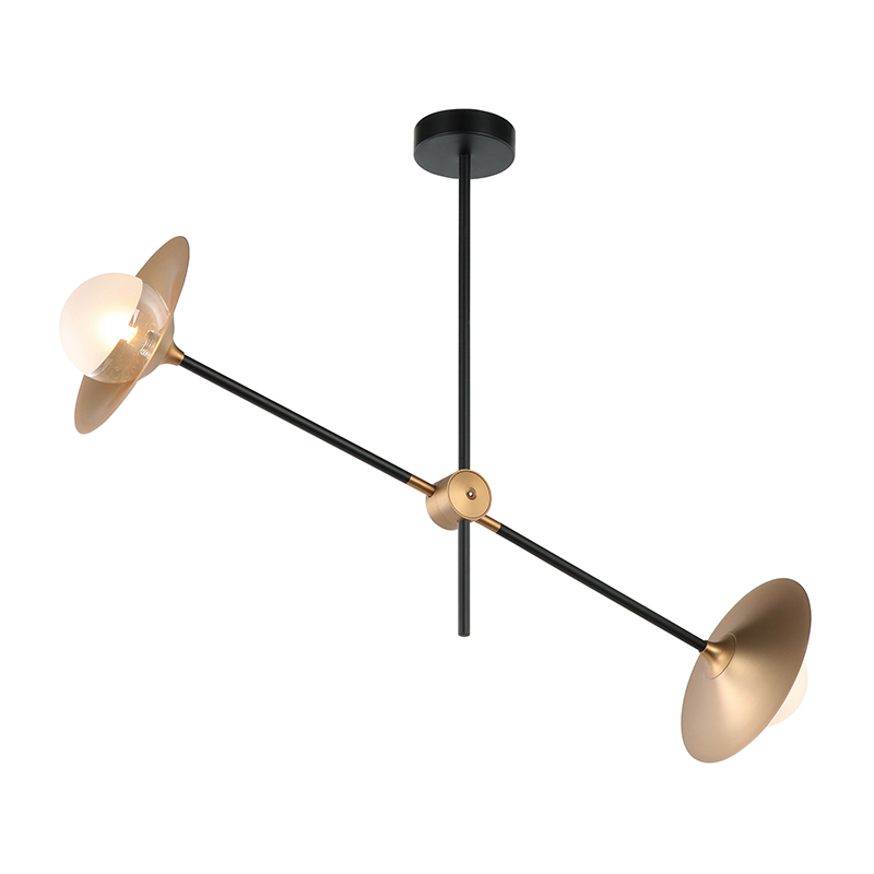 Φωτιστικό Οροφής Δίφωτο Aca Layla HL4322C84BB Brass