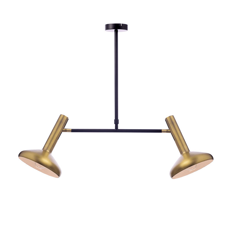 Φωτιστικό Οροφής Δίφωτο Aca Sherlock AR4182P69BB Brass