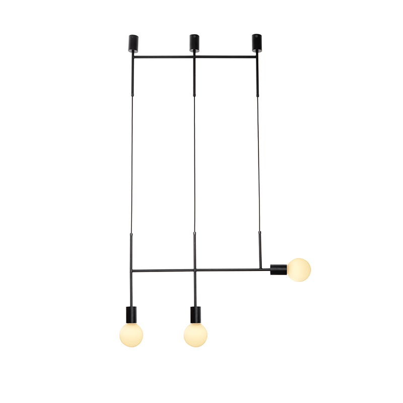 Φωτιστικό Οροφής Τρίφωτο Aca Kyoto TNK853P64BK Black