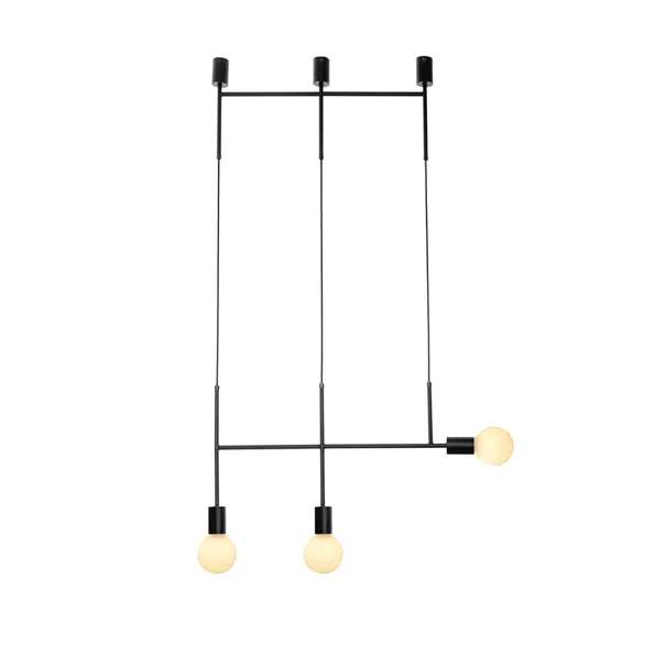 Φωτιστικό Οροφής Τρίφωτο Aca Kyoto TNK853P64BK Black