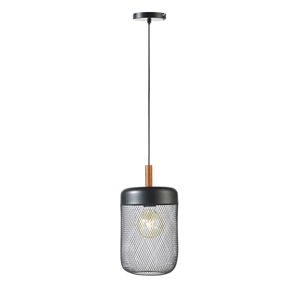 Φωτιστικό Οροφής Μονόφωτο Aca Parot TF501P20BK Black/Wood