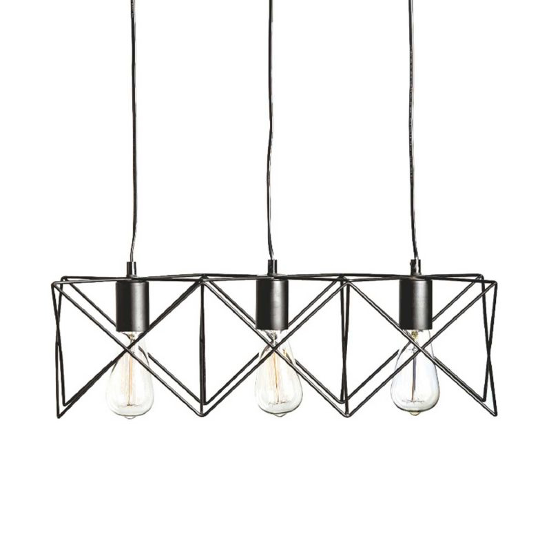 Φωτιστικό Οροφής Τρίφωτο Aca Andy KS1462P3BK Black