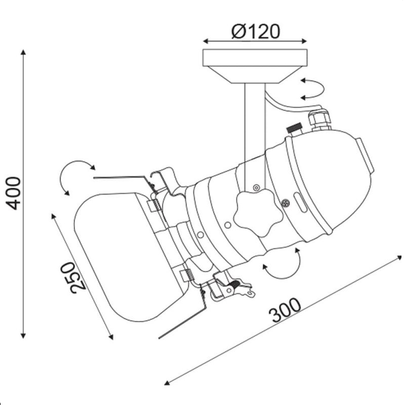 Σποτ Μονόφωτο Aca Almodovar Od91131Wb Black Φωτιστικά Οροφής - Τοίχου Spitishop