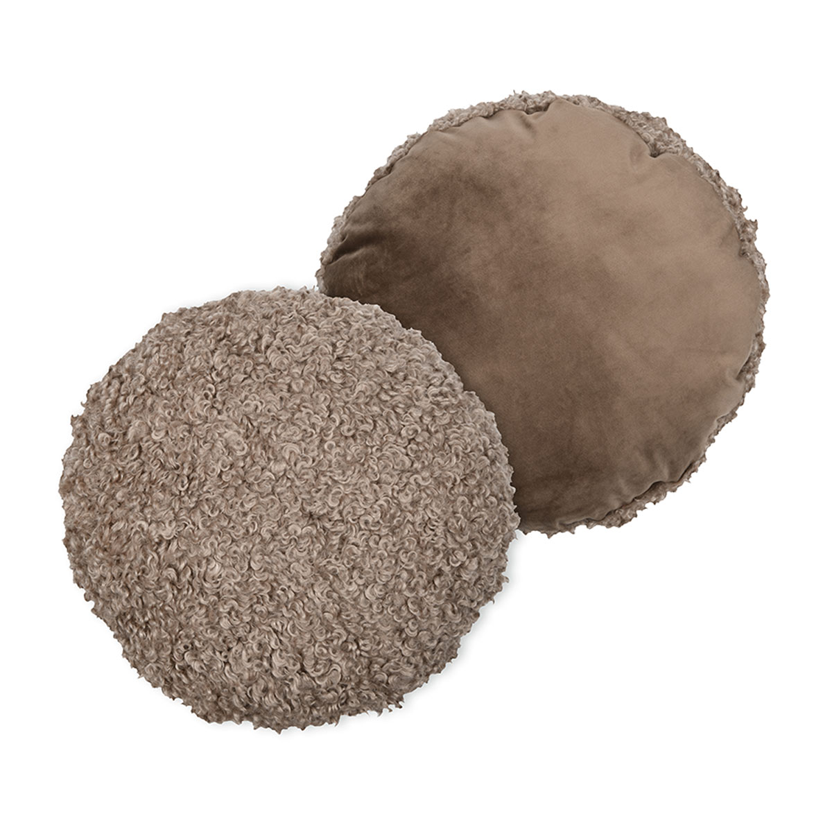 Διακοσμητικό Μαξιλάρι Μπουκλέ (Φ40x28) S-F Cozy Life Taupe C0E008001