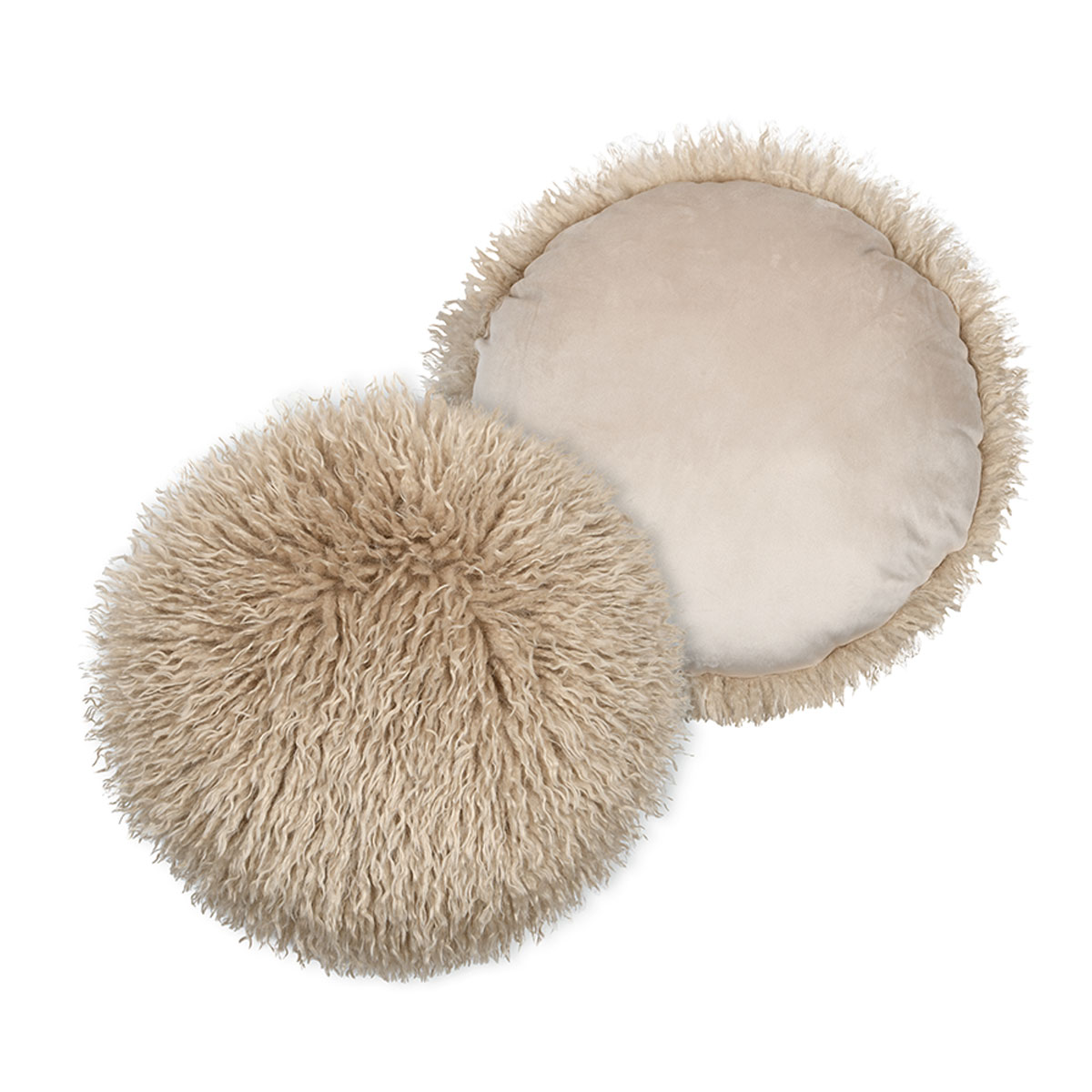 Διακοσμητικό Μαξιλάρι Μπουκλέ (Φ40x28) S-F Cozy Life Beige C0E008002