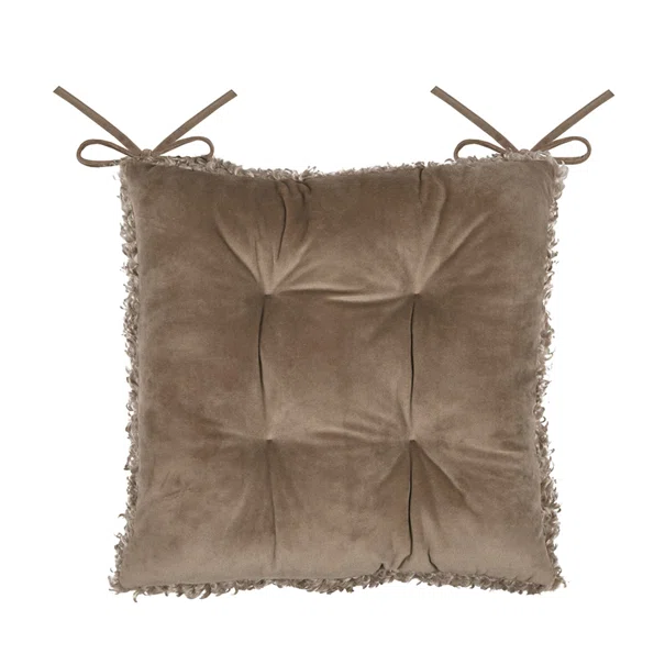 Μαξιλάρι Καρέκλας Μπουκλέ 2 Όψεων (38x38) S-F Cozy Life Taupe CUE008002GAL