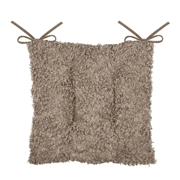 Μαξιλάρι Καρέκλας Μπουκλέ 2 Όψεων (38x38) S-F Cozy Life Taupe CUE008002GAL