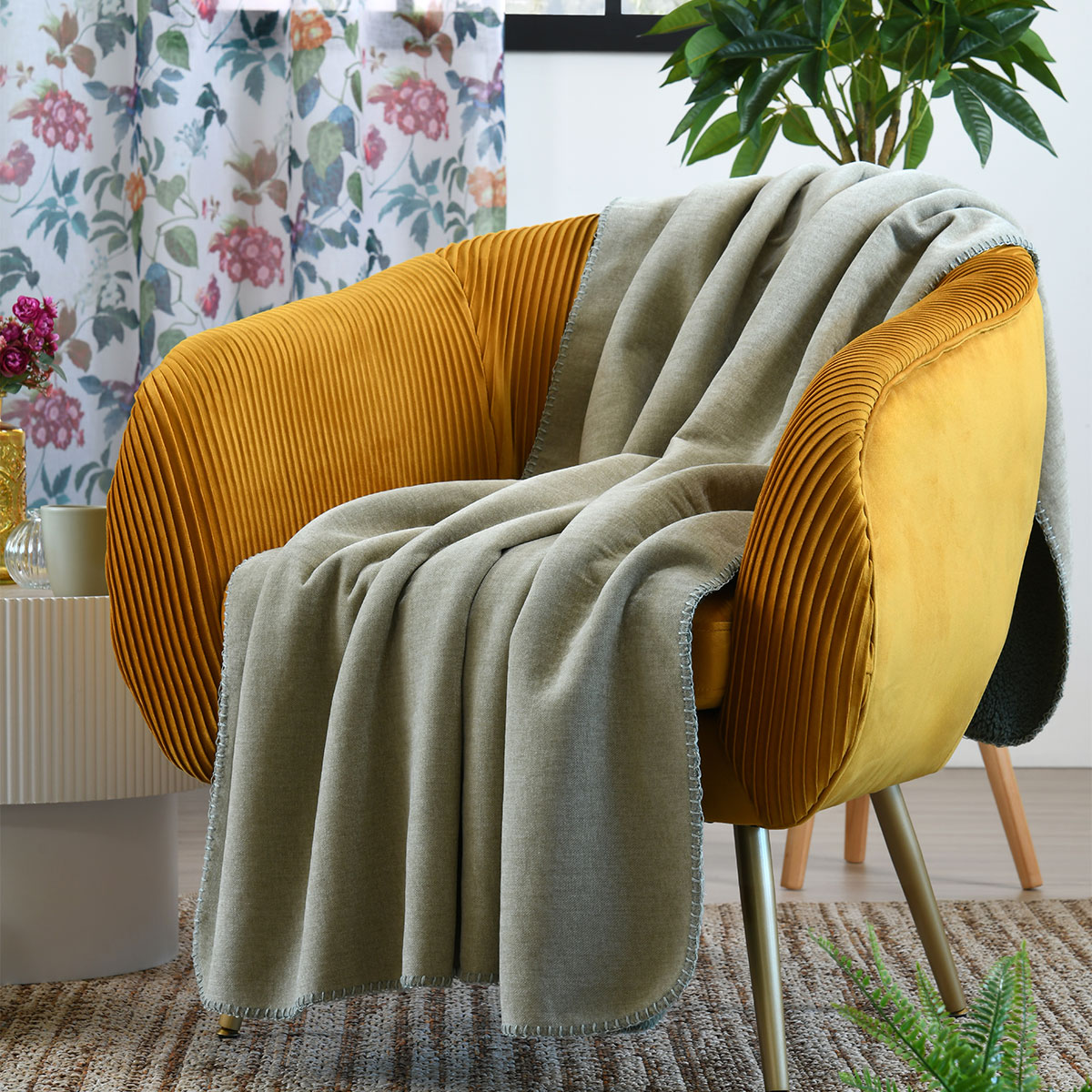 Κουβέρτα Καναπέ Fleece 2 Όψεων (130x150) S-F Emmy Vert P2D917001