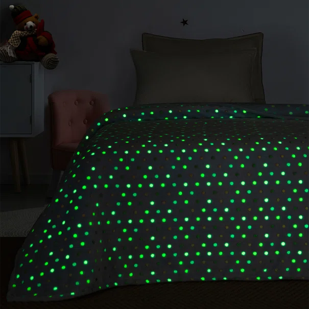 Φωσφοριζέ Κουβέρτα Fleece Μονή (160x220) Palamaiki Luminous Bubble