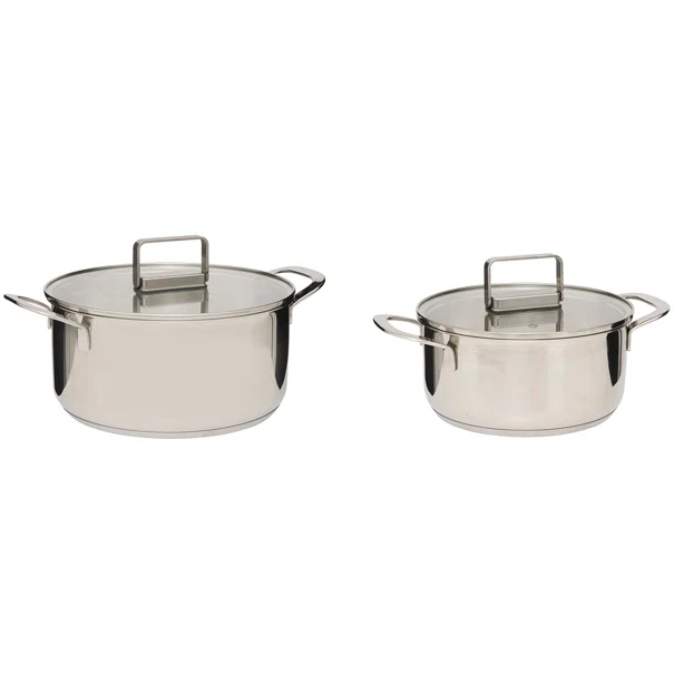 Κατσαρόλες Ανοξείδωτες (Σετ 2τμχ) F-V Pot 204652