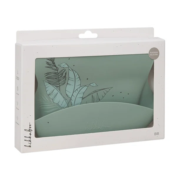 Σαλιάρα Σιλικόνης 6+ Μηνών (23.5x23.5) Kikka Boo Flora Sage