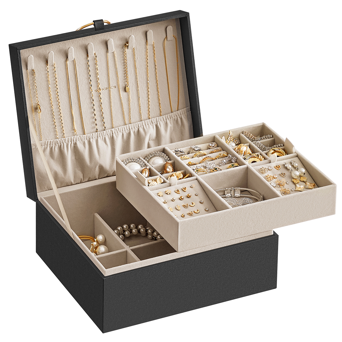Μπιζουτιέρα Κουτί (24X20 5X11) Songmics Jbc165B01 Best Sellers Κρεβατοκάμαρα Spitishop