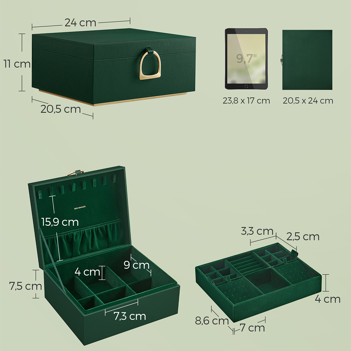 Μπιζουτιέρα Κουτί (24X20 5X11) Songmics Jbc165C01 Όσα Αγαπήσατε Περισσότερο Μόλις Ξαναήρθαν - Είναι Πάλι Εδώ τα Είδη Οργάνωσης Που Spitishop