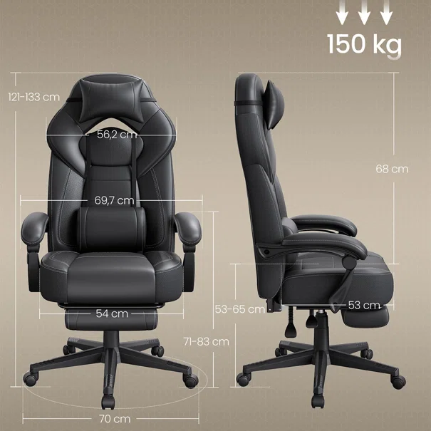 Gaming Καρέκλα Γραφείου (70x70x133) Songmics OBG077B01V2