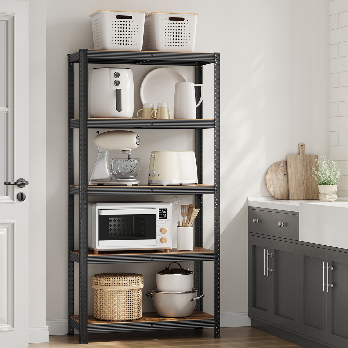 Μεταλλική Ραφιέρα Δαπέδου 5 Θέσεων (90x40x180) Songmics GLR040B11