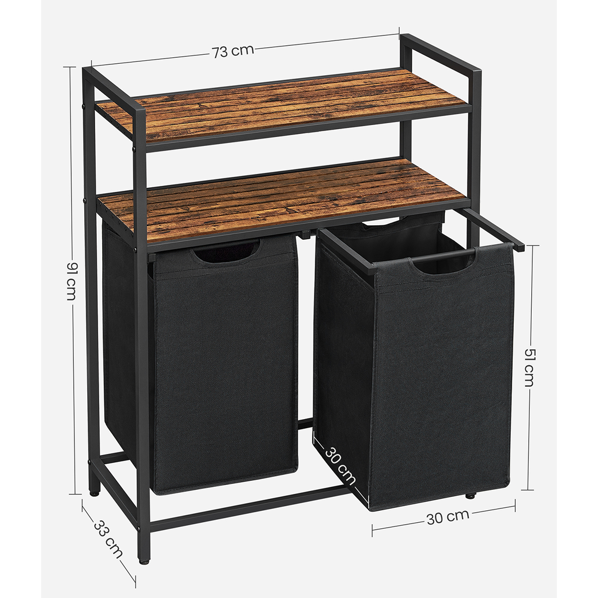 Καλάθια Απλύτων με 2 Ράφια (73X33X72) Vasagle Blh211B01 Όσα Αγαπήσατε Περισσότερο Μόλις Ξαναήρθαν - Είναι Πάλι Εδώ τα Είδη Μπάνιου Που Spitishop