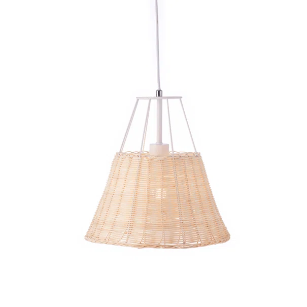 Φωτιστικό Οροφής Μονόφωτο Aca Zorbas GN60P130WH Rattan