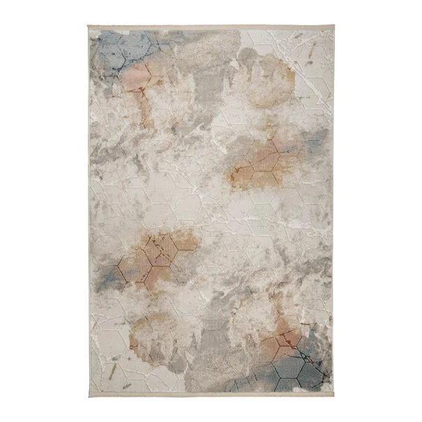 Χαλί (140x200) Βιοκαρπέτ Alora EF06A Cream/Blue