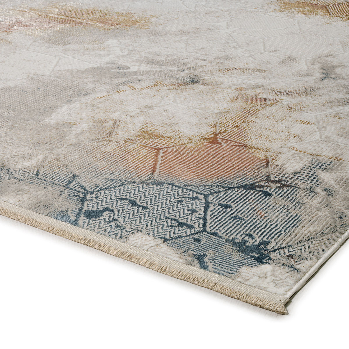 Χαλί (140x200) Βιοκαρπέτ Alora EF06A Cream/Blue