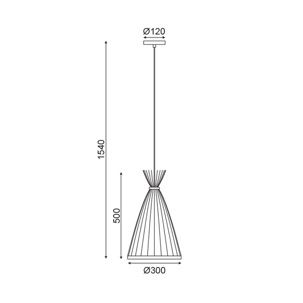 Φωτιστικό Οροφής Μονόφωτο Aca Serifos TF661P30BO Bamboo